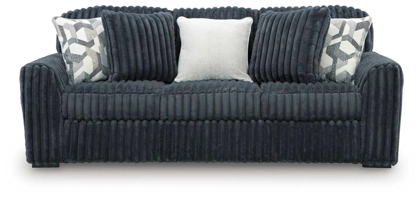 Midnight Madness Corduroy Sofa for Cozy Comfort