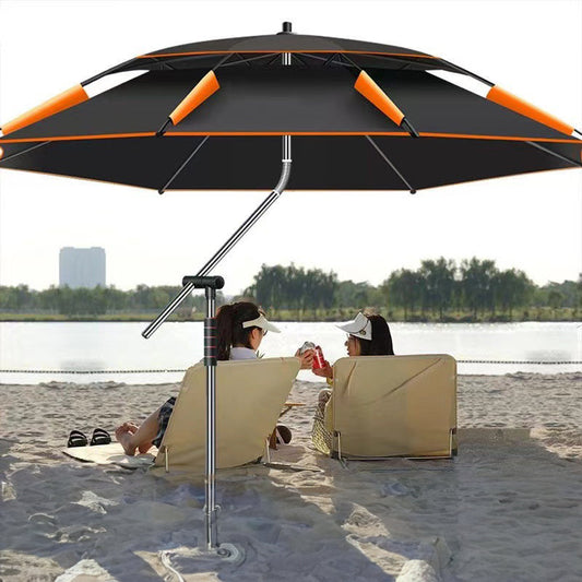 360° adjustable fishing sun umbrella: anti-UV, rainproof, portable large outdoor shade. - Tampa Home & Garden Store