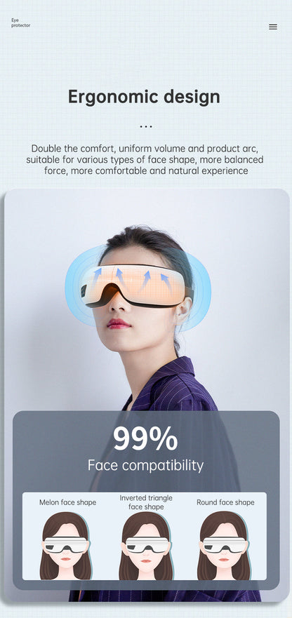 Eye Massager Air Pressure Vibration Eye Protector Bluetooth Eye Massage Relax Migraines Relief Improve Sleep - Tampa Home & Garden Store