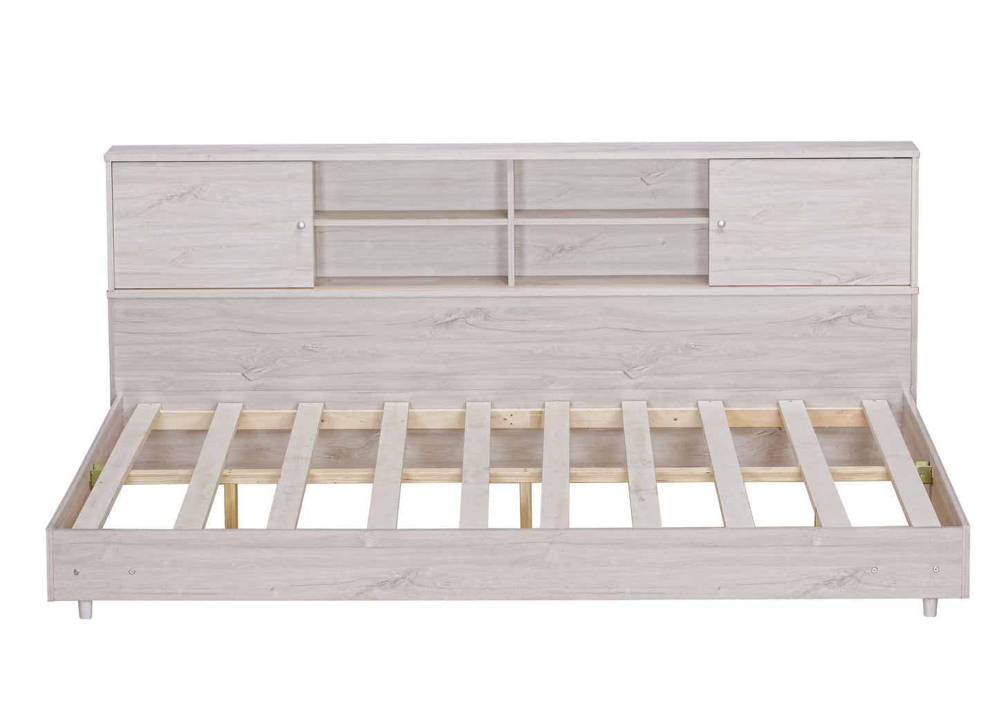 Full Size Daybed Frame with Storage Bookcases White Oak - Tampa Home & Garden Store