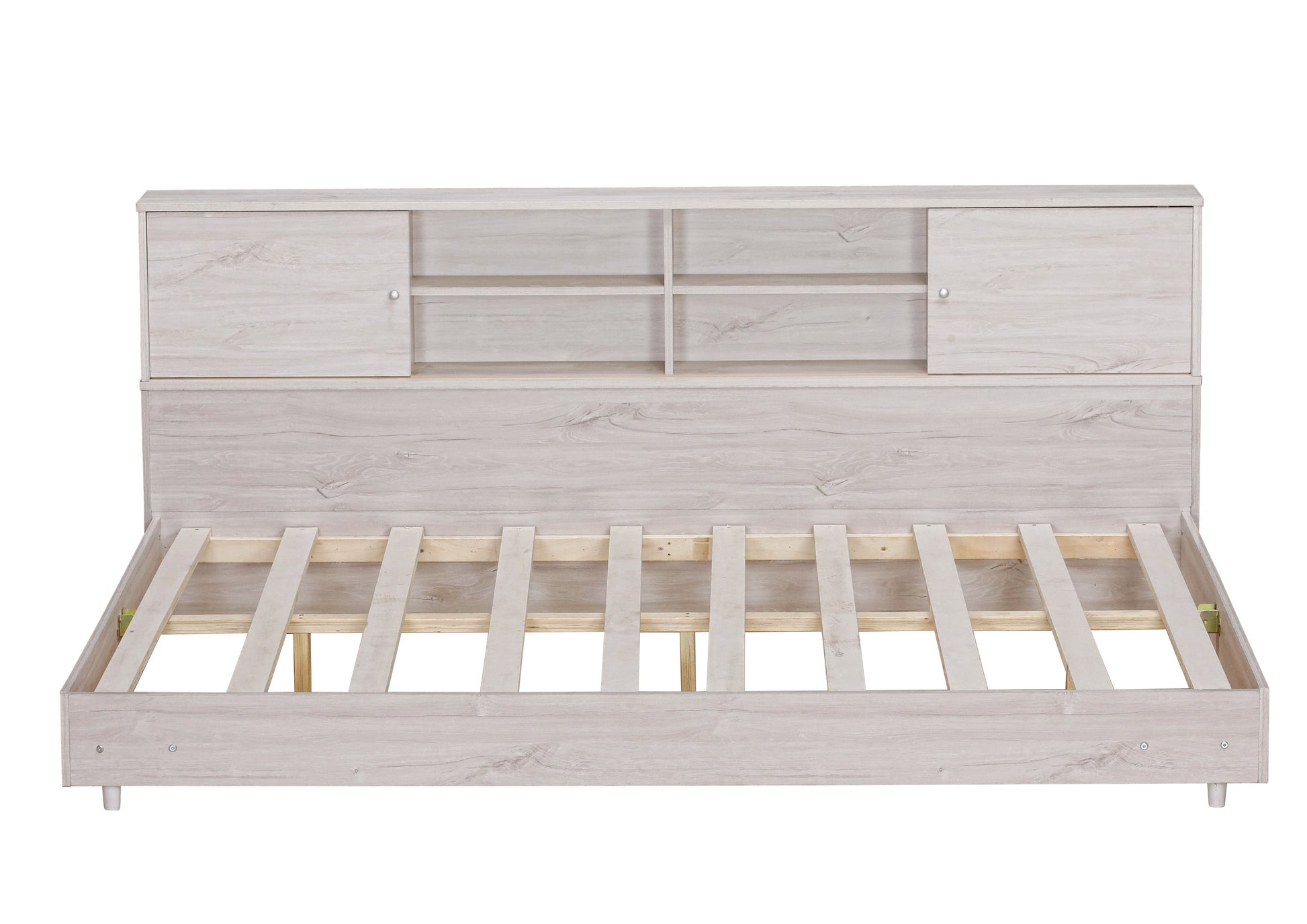 Full Size Daybed Frame with Storage Bookcases White Oak - Tampa Home & Garden Store