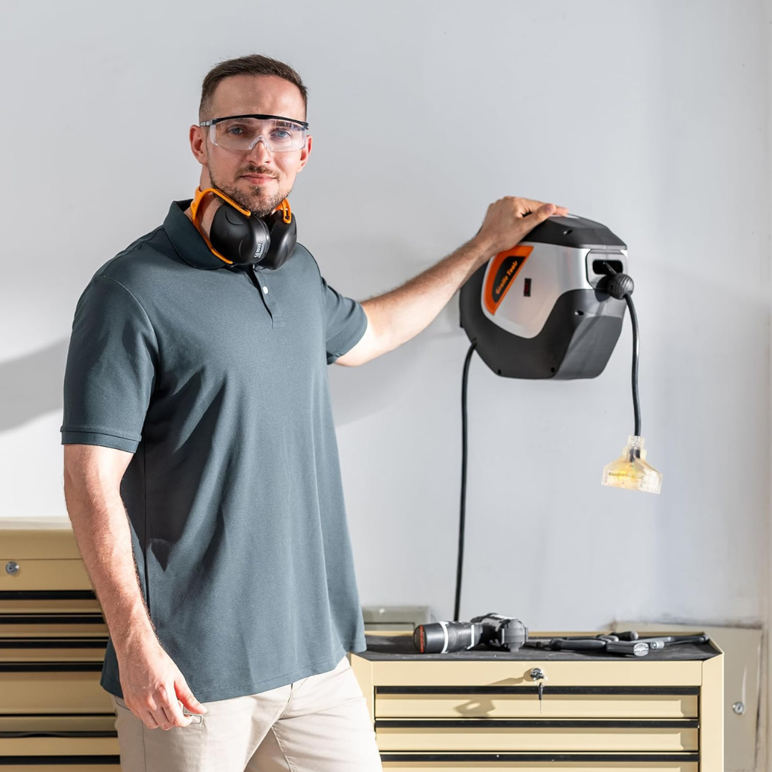 Enrouleur de rallonge rétractable - 12/14/16 AWG