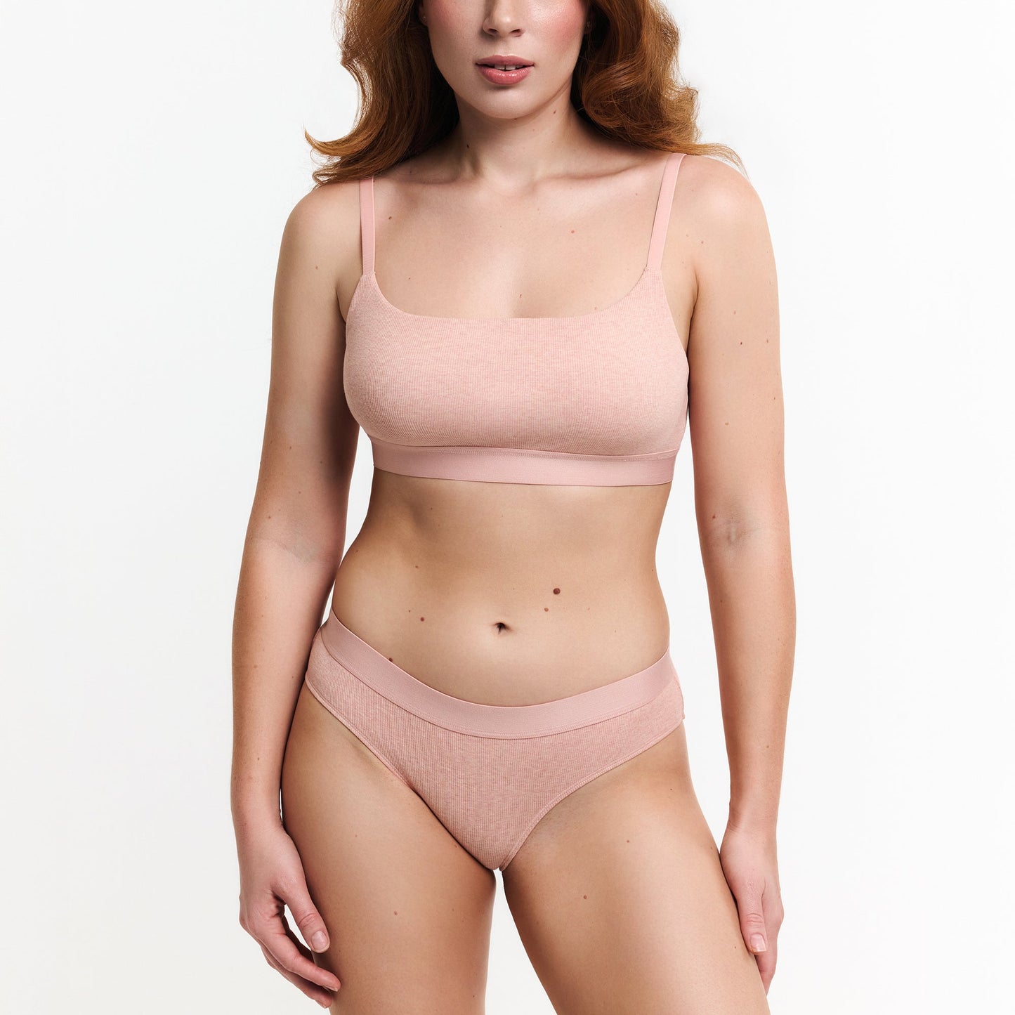 Botanical Dye Mid-Rise Brief by Net Positive in soft pink organic rib fabric on Tampa Home & Garden Store