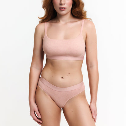 Botanical Dye Mid-Rise Brief by Net Positive in soft pink organic rib fabric on Tampa Home & Garden Store