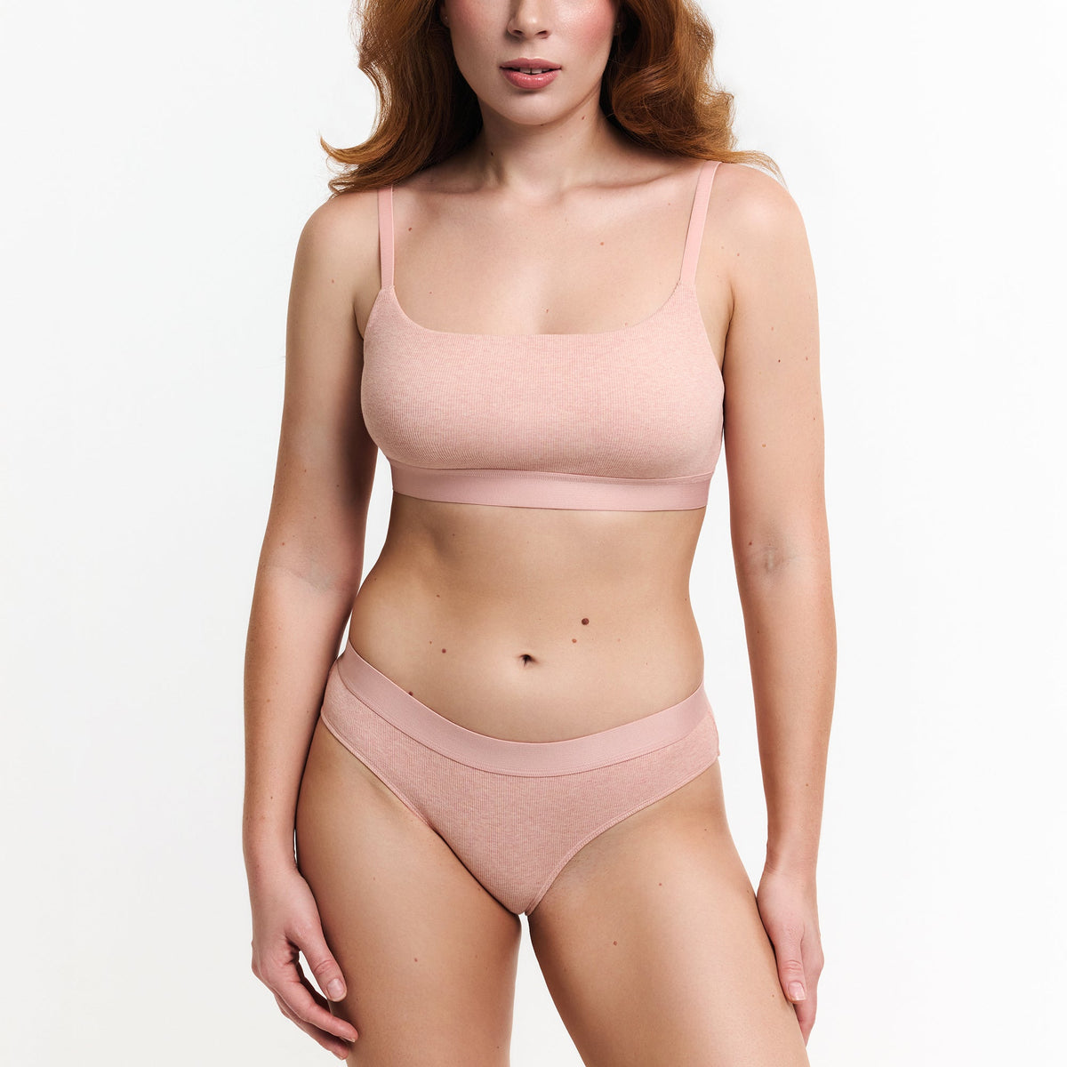 Botanical Dye Mid-Rise Brief by Net Positive in pink organic rib fabric on Tampa Home & Garden Store