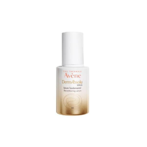 Avene DermAbsolu anti-aging facial serum bottle with white cap and gold finish 1.01 oz on Tampa Home & Garden Store