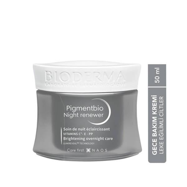 Face cream Bioderma Pigmentbio Night Renewer gray jar with white lid 50 ml on Tampa Home & Garden Store