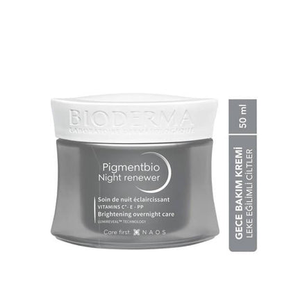 Face cream Bioderma Pigmentbio Night Renewer gray jar with white lid 50 ml on Tampa Home & Garden Store