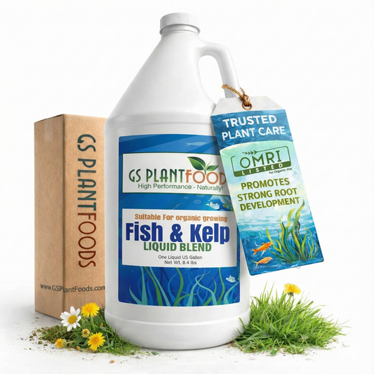 Fish & Kelp Liquid Blend fertilizer 1 gal GS Plant Foods OMRI listed for organic use on Tampa Home & Garden Store