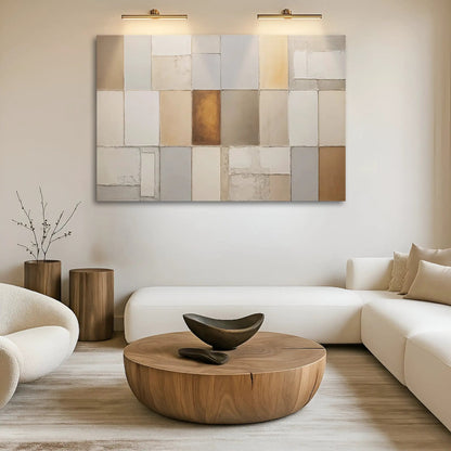 Earth Tones Patchwork Geometric Wall Art canvas Tailored Canvases crafting canvas neutral hues on Tampa Home & Garden Store