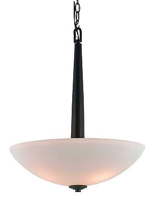 Oil Rubbed Bronze and Frosted Glass Pendant