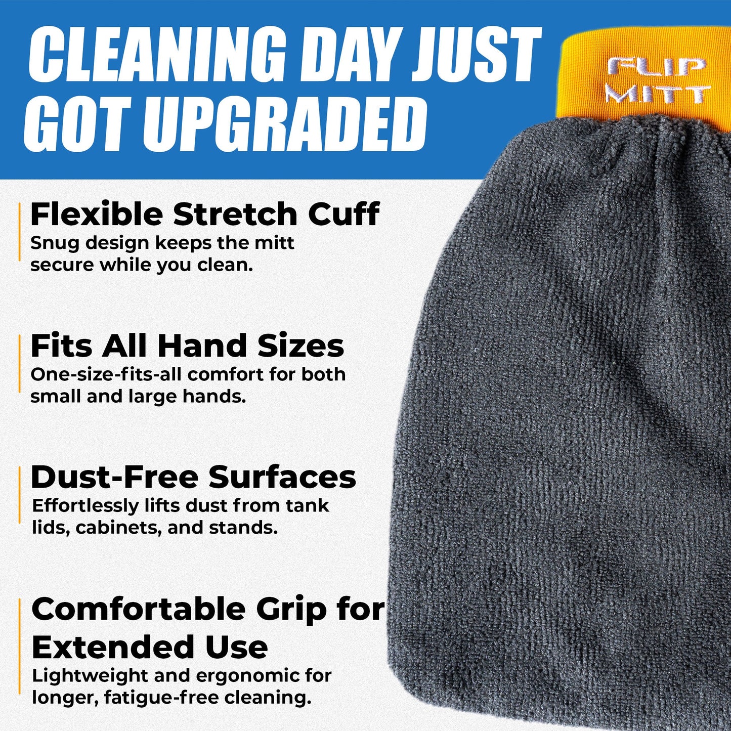Flipper 2-in-1 Microfiber Aquarium Cleaning Mitt