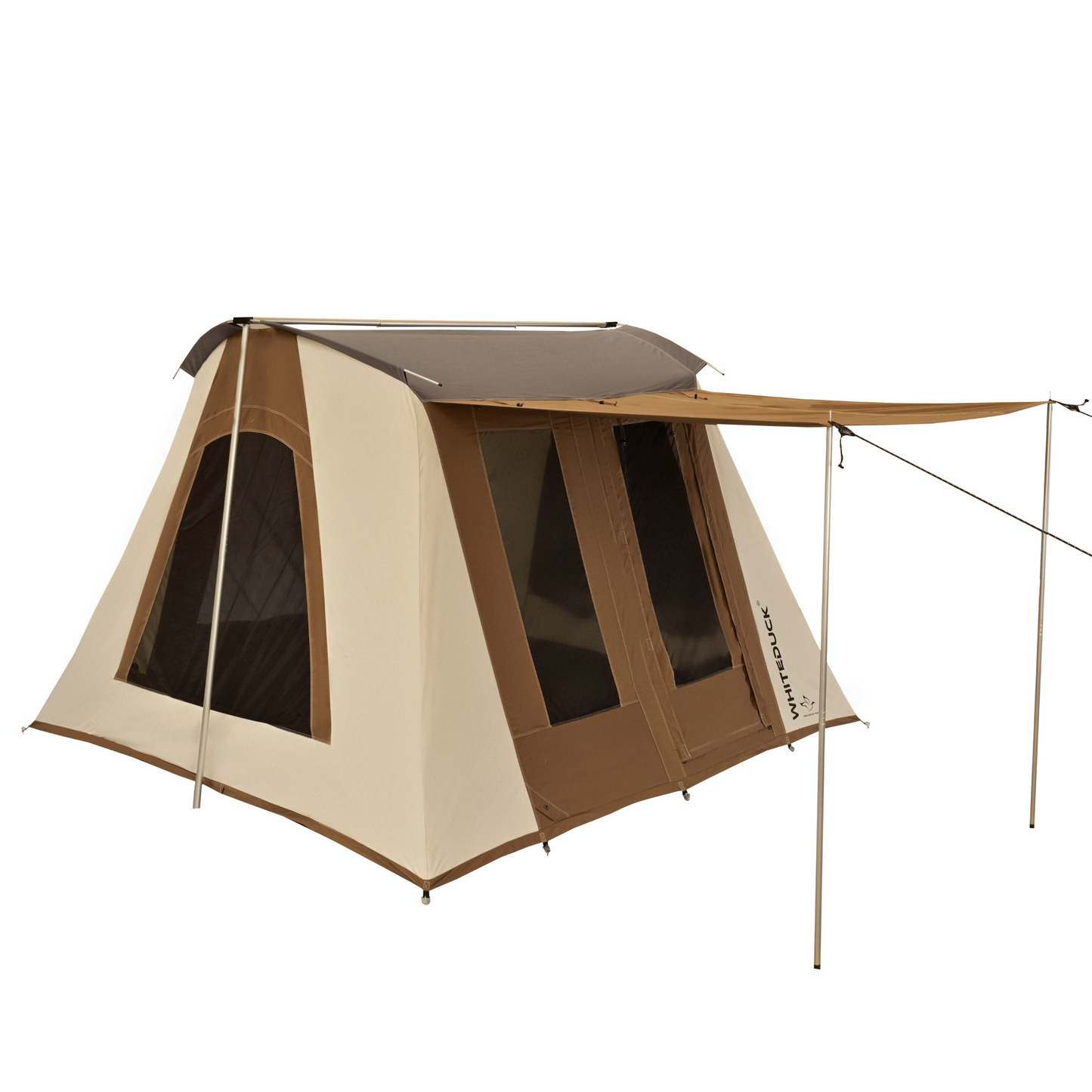White Duck Prota Canvas Tent 10x10 beige brown panels canopy on Tampa Home & Garden Store