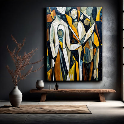 Abstract Human Connection canvas by Tailored Canvases, geometric composition on Tampa Home & Garden Store