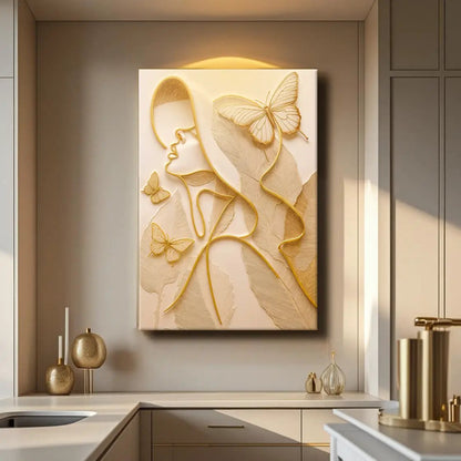 Minimalist Woman Line Wall Art Canvas Decor