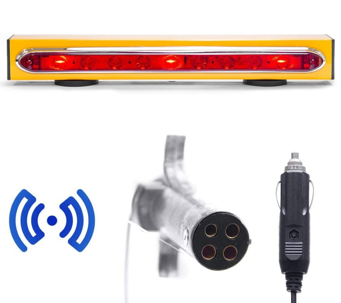 Master Tailgater's 19in wireless magnetic tow light bar with red LEDs and 4/7-pin transmitter on Tampa Home & Garden Store