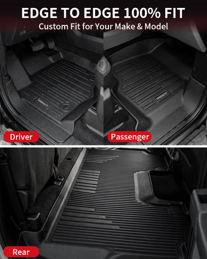 Umbrauto Ford Crew Cab floor mats; driver and passenger front mats with rear cargo mat on Tampa Home & Garden Store