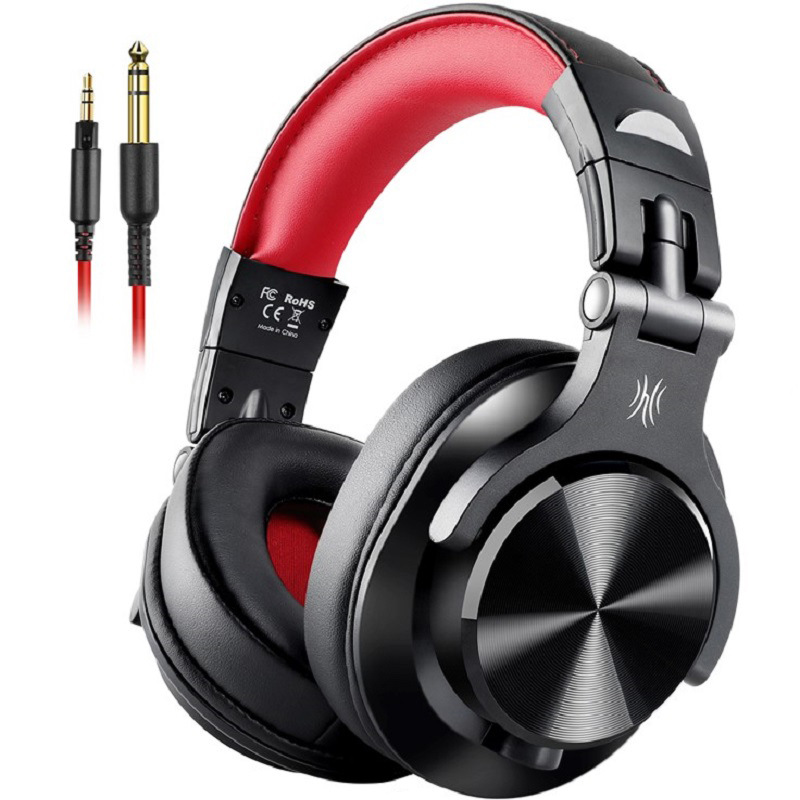 Stevvex gaming headset with red padded headband and black metal cups wired 3.5mm stereo on Tampa Home & Garden Store