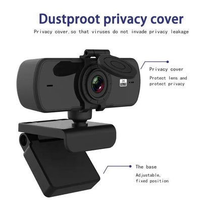 Webcam Real 1080p Wide Angle Camera With Mic