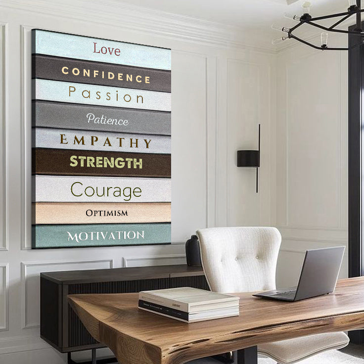 Shelf To Life Motivational Wall Sign canvas with color blocks by Tailored Canvases on Tampa Home & Garden Store
