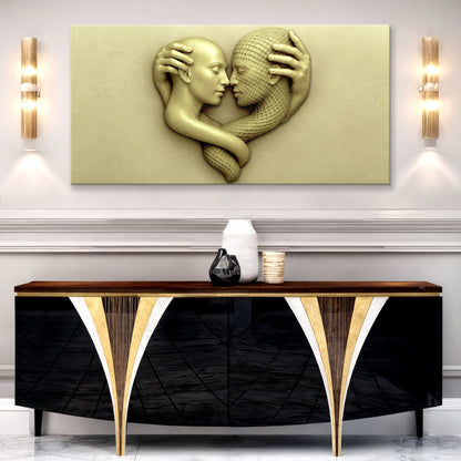Eternal Love Figure Wall Art canvas by Tailored Canvases, entwined figures form a heart on Tampa Home & Garden Store