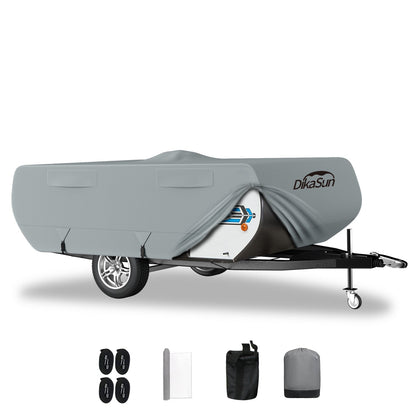 DikaSun 7-Layer Pop Up Camper Cover gray, breathable UV resistant windproof waterproof RV cover on Tampa Home & Garden Store