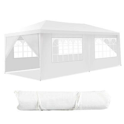 GemGear 10x20 ft white canopy tent with six sidewalls and carry bag on Tampa Home & Garden Store