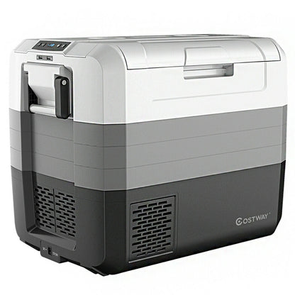 58 Quart Portable Electric Camping Car Cooler GemGear, white/gray two-tone on Tampa Home & Garden Store
