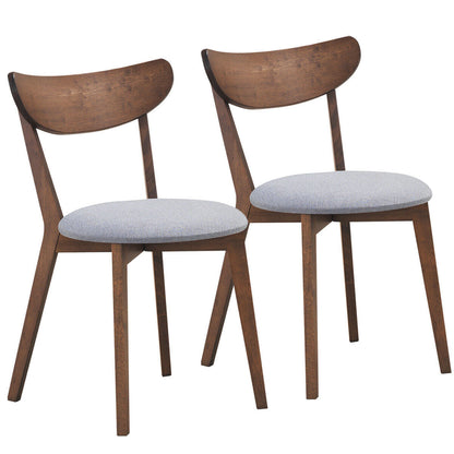 Juego de 2 sillas de comedor tapizadas con respaldo curvo