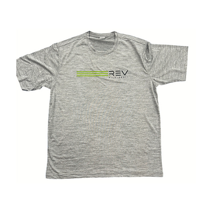 Camiseta eléctrica jaspeada Sport-Tek® PosiCharge® con el logotipo de Pickleball de Rev