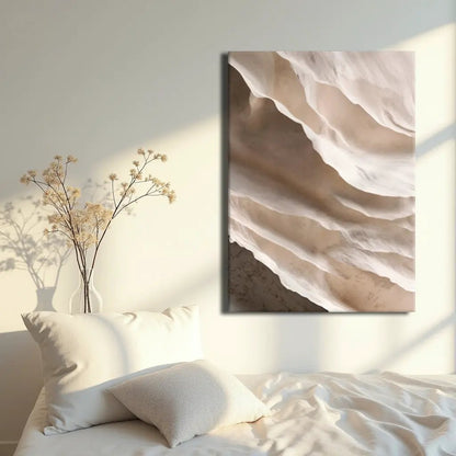 Light Neutral Impasto Wall Art canvas with beige layered ridges Tailored Canvases on Tampa Home & Garden Store