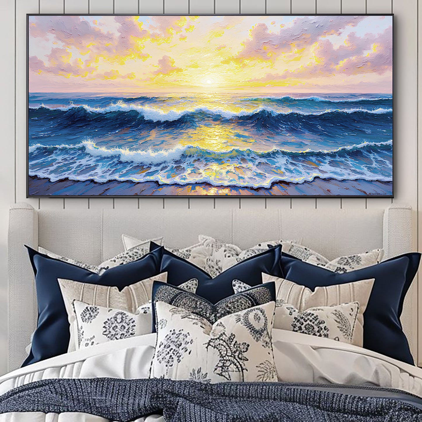 Golden Horizon Wall Art canvas by Tailored Canvases; sunset over ocean on crafting canvas on Tampa Home & Garden Store