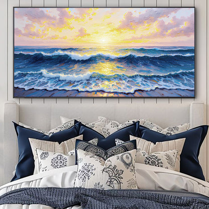 Golden Horizon Wall Art canvas by Tailored Canvases; sunset over ocean on crafting canvas on Tampa Home & Garden Store
