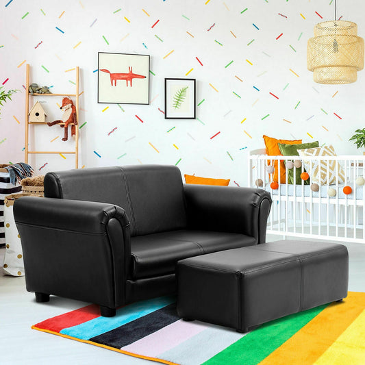 Soft Kids Double Sofa with Ottoman - Tampa Home & Garden Store