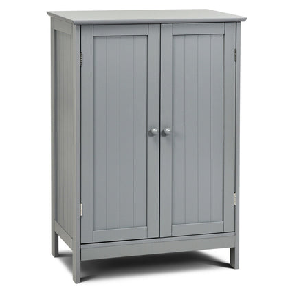 Mueble de baño con doble puerta para almacenamiento en el suelo - Marrón