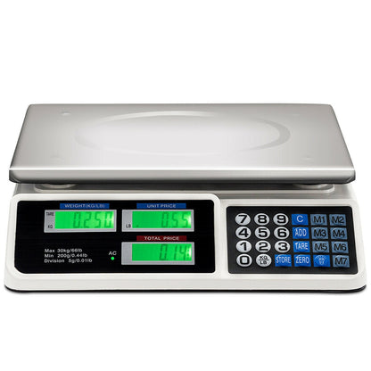 Balanza electrónica de cálculo de precios de 66 lb con pantalla LCD