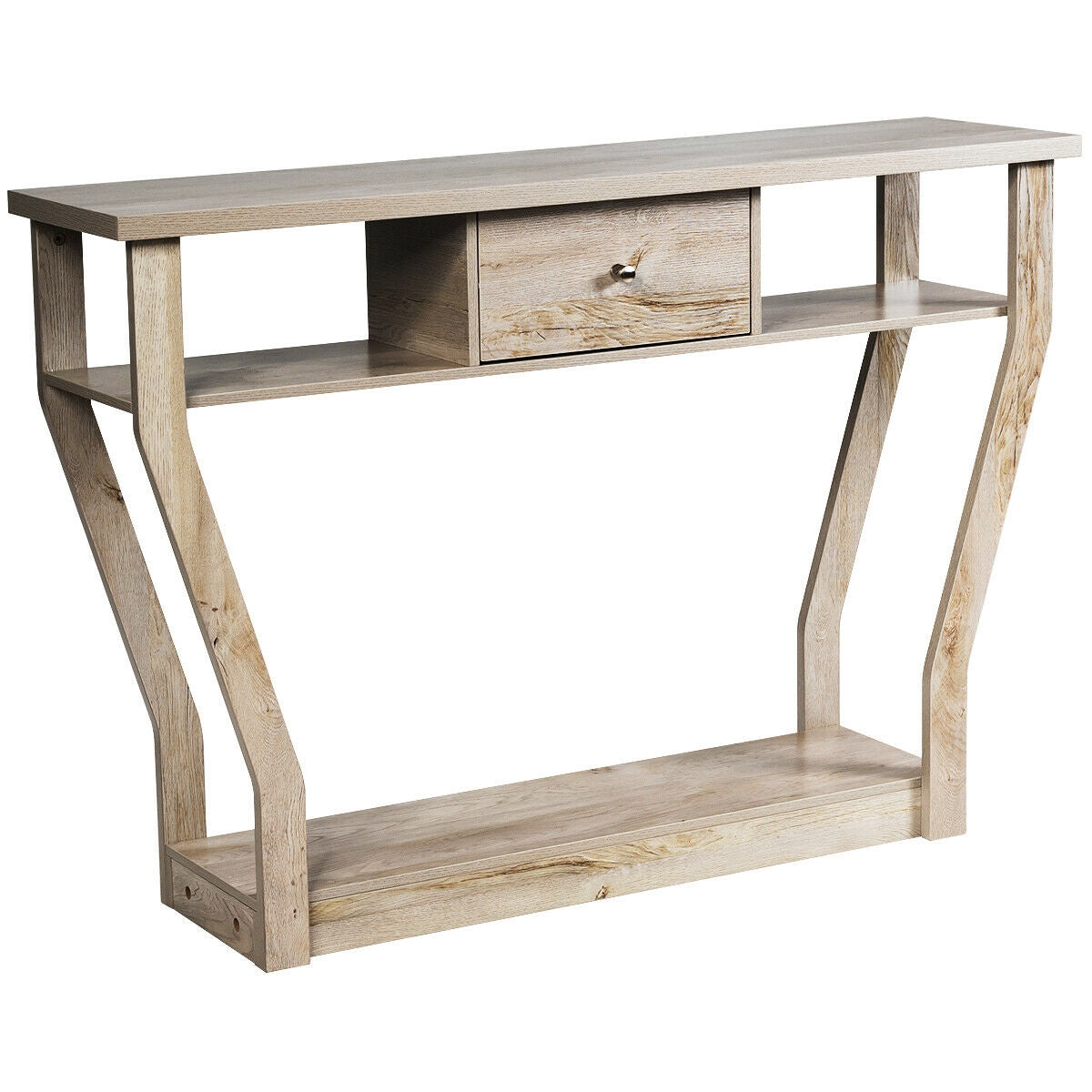 Mesa auxiliar de sofá moderna con cajón - Gris