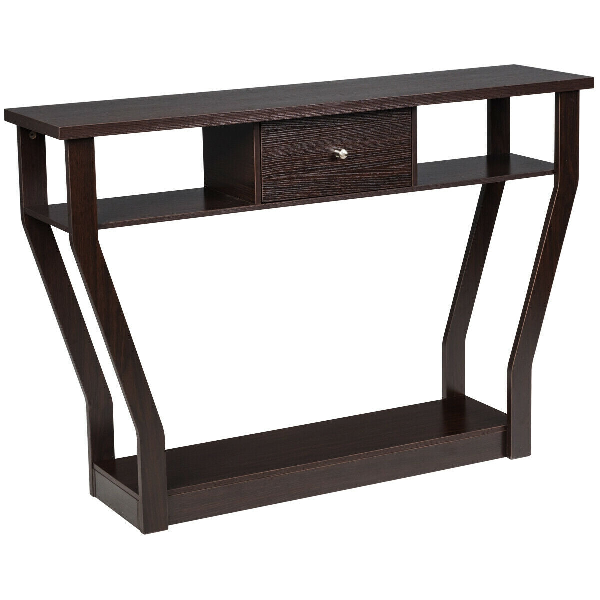 Mesa auxiliar de sofá moderna con cajón - Gris