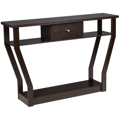 Mesa auxiliar de sofá moderna con cajón - Gris