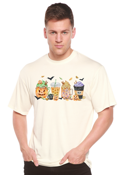 Happy Halloween men's bamboo viscose/organic cotton short sleeve tee pumpkin cups print on Tampa Home & Garden Store