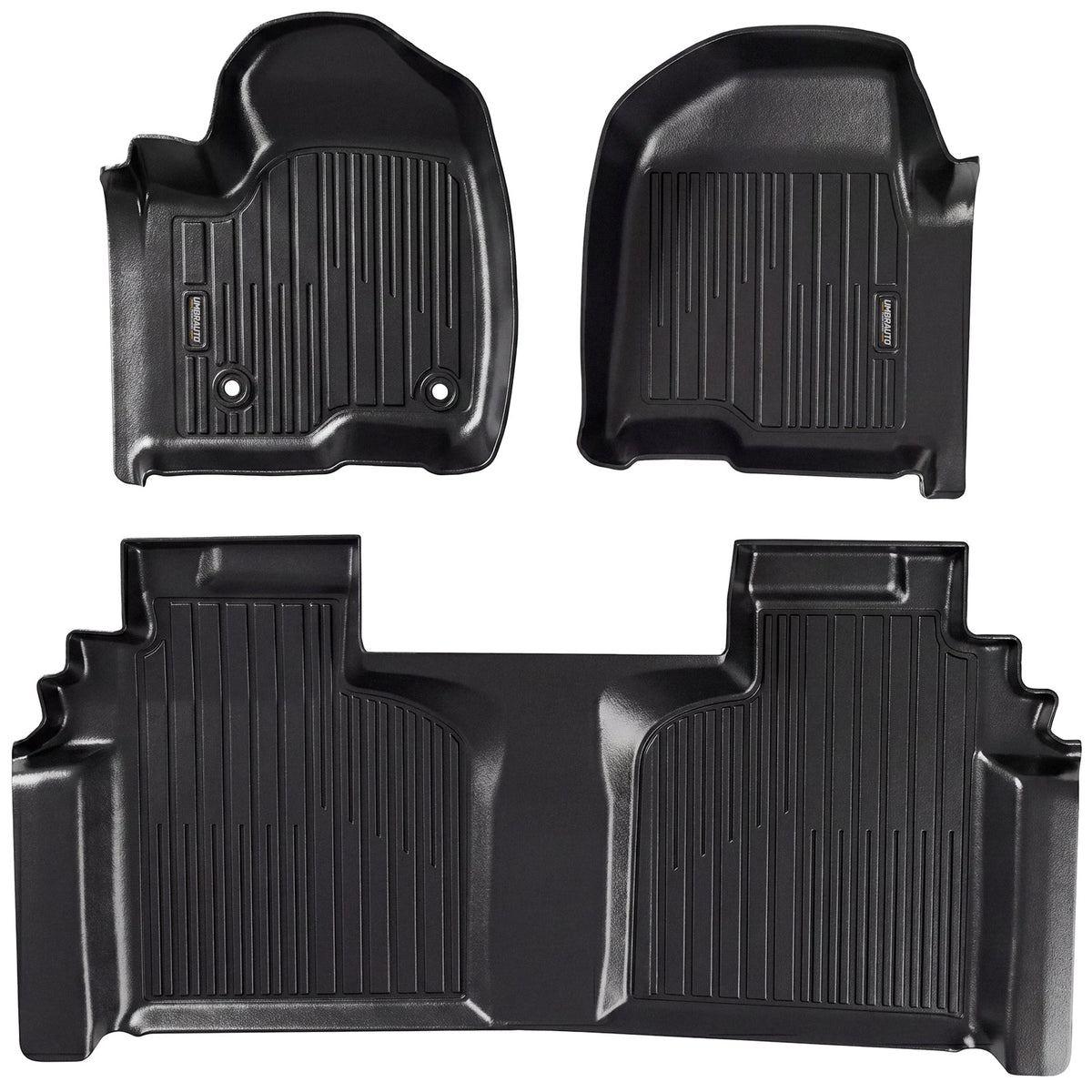 Umbrauto black all-weather floor mats for Chevy Silverado/GMC Sierra rear under-seat storage on Tampa Home & Garden Store