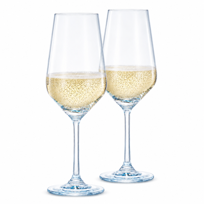a Set Of Monet Blue Stemmed Wine Glasses