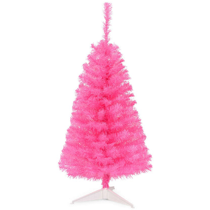 Árbol de Navidad/Halloween artificial sin luces de 3 pies con soporte de plástico - Negro