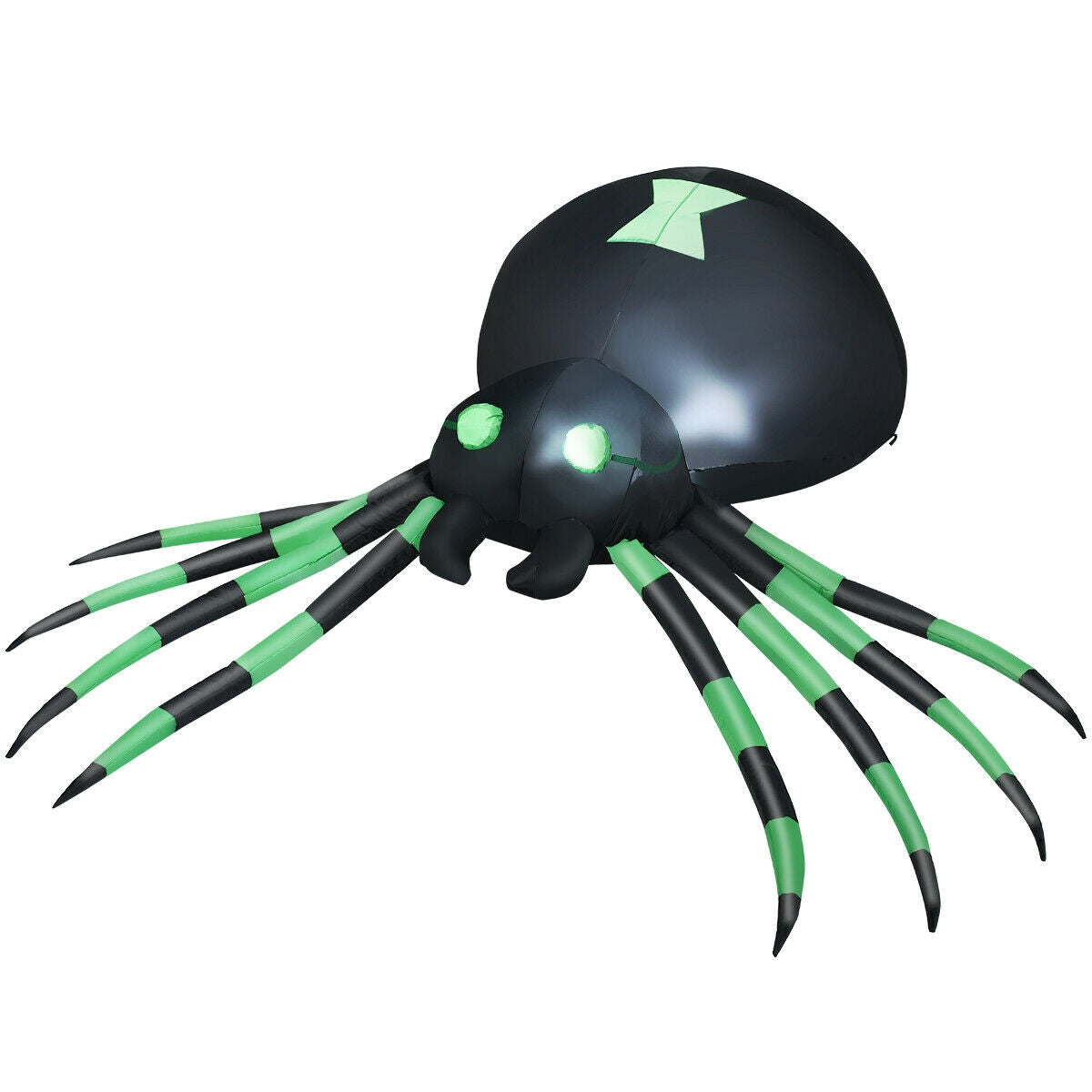DirectDeals 6 ft Halloween Inflatable Spider, black body with neon green legs and eyes on Tampa Home & Garden Store