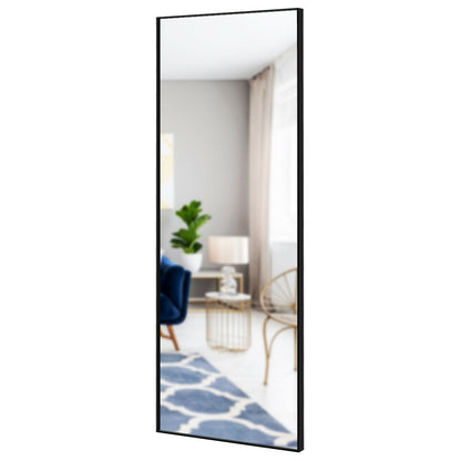 Espejo de cuerpo entero de 59 pulgadas, espejo de dormitorio rectangular grande, dorado