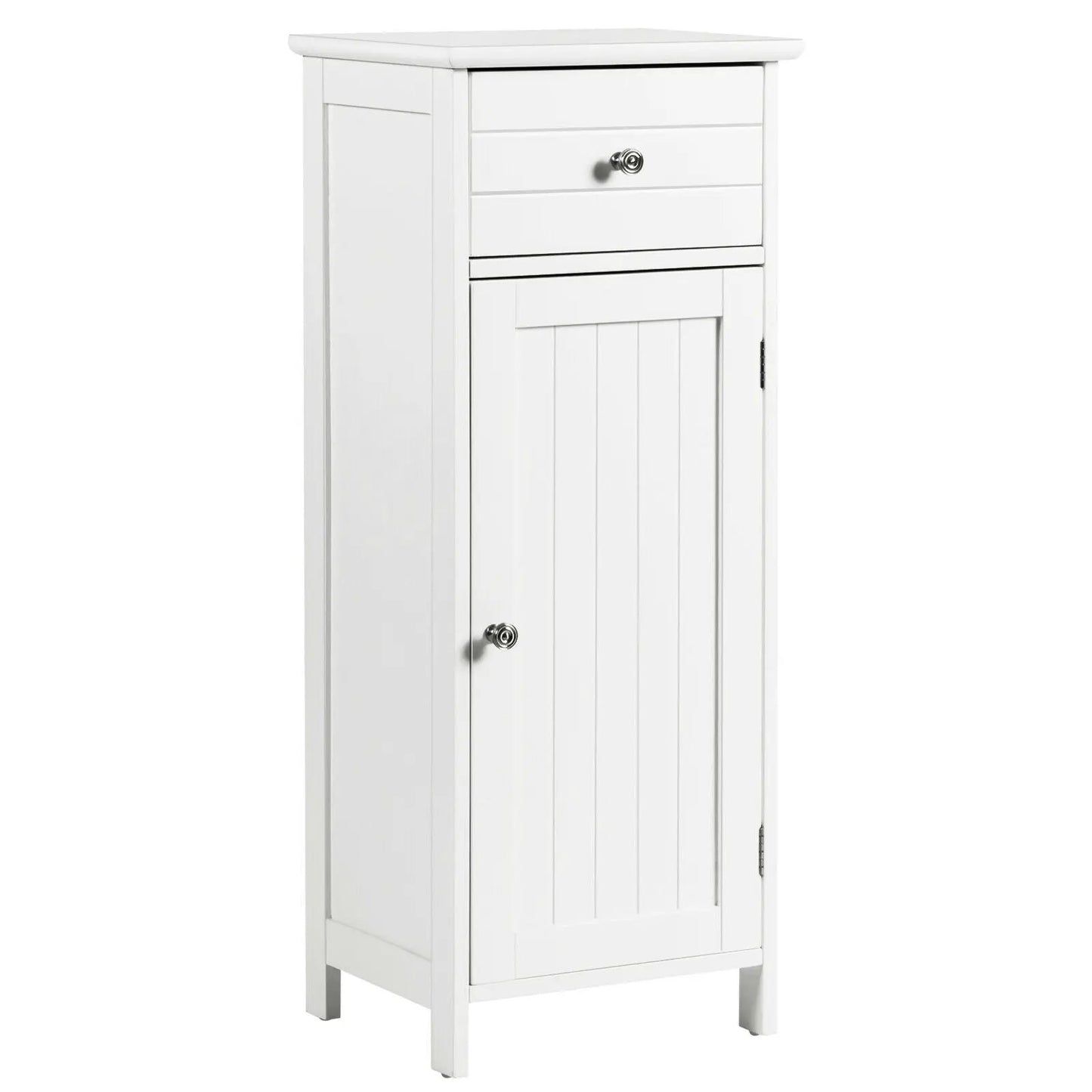 Wooden Bathroom Floor Storage Cabinet With Drawer