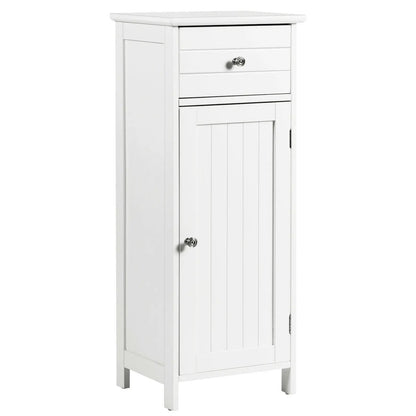 Wooden Bathroom Floor Storage Cabinet With Drawer
