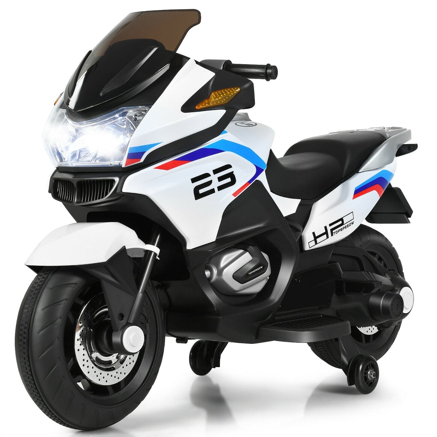12V Kids Ride On Motorcycle Electric Motor Bike-Black