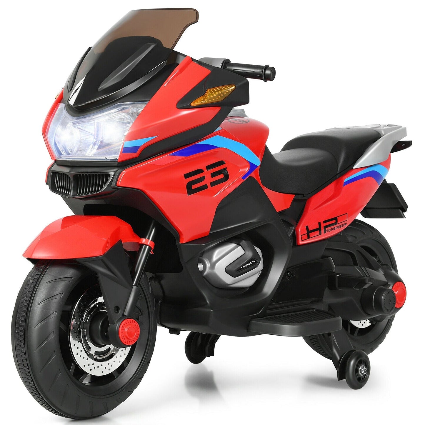 12V Kids Ride On Motorcycle Electric Motor Bike-Black