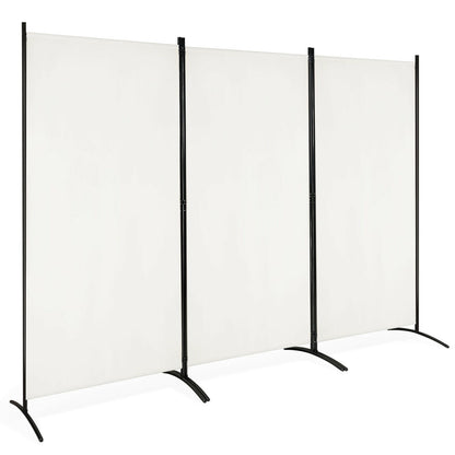Separador de ambientes de 3 paneles, pantalla plegable para privacidad en la oficina - Negro